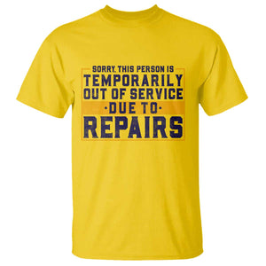 Funny Surgery Recovery Graphic T Shirt Sorry This Person Is Temporarily Out Of Service Hip Knee Shoulder Joint Replacement