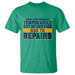Funny Surgery Recovery Graphic T Shirt Sorry This Person Is Temporarily Out Of Service Hip Knee Shoulder Joint Replacement