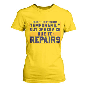 Funny Surgery Recovery Graphic T Shirt For Women Sorry This Person Is Temporarily Out Of Service Hip Knee Shoulder Joint Replacement