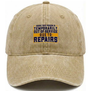 Funny Surgery Recovery Graphic Washed Cotton Baseball Cap Sorry This Person Is Temporarily Out Of Service Hip Knee Shoulder Joint Replacement