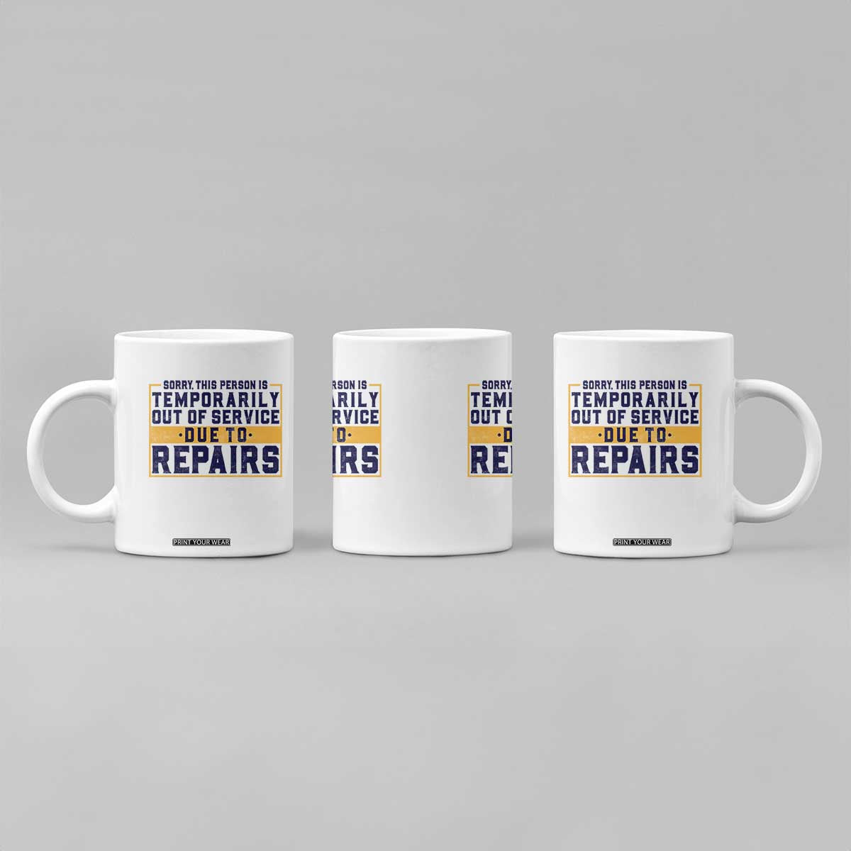 Funny Surgery Recovery Graphic Coffee Mug Sorry This Person Is Temporarily Out Of Service Hip Knee Shoulder Joint Replacement