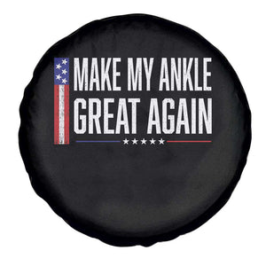 Make My Ankle Great Again Funny Ankle Surgery Recovery Spare Tire Cover Vintage USA Flag Patriotic