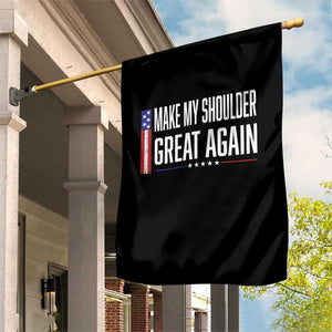Make My Shoulder Great Again Funny Shoulder Surgery Recovery Garden Flag Vintage USA Flag Patriotic