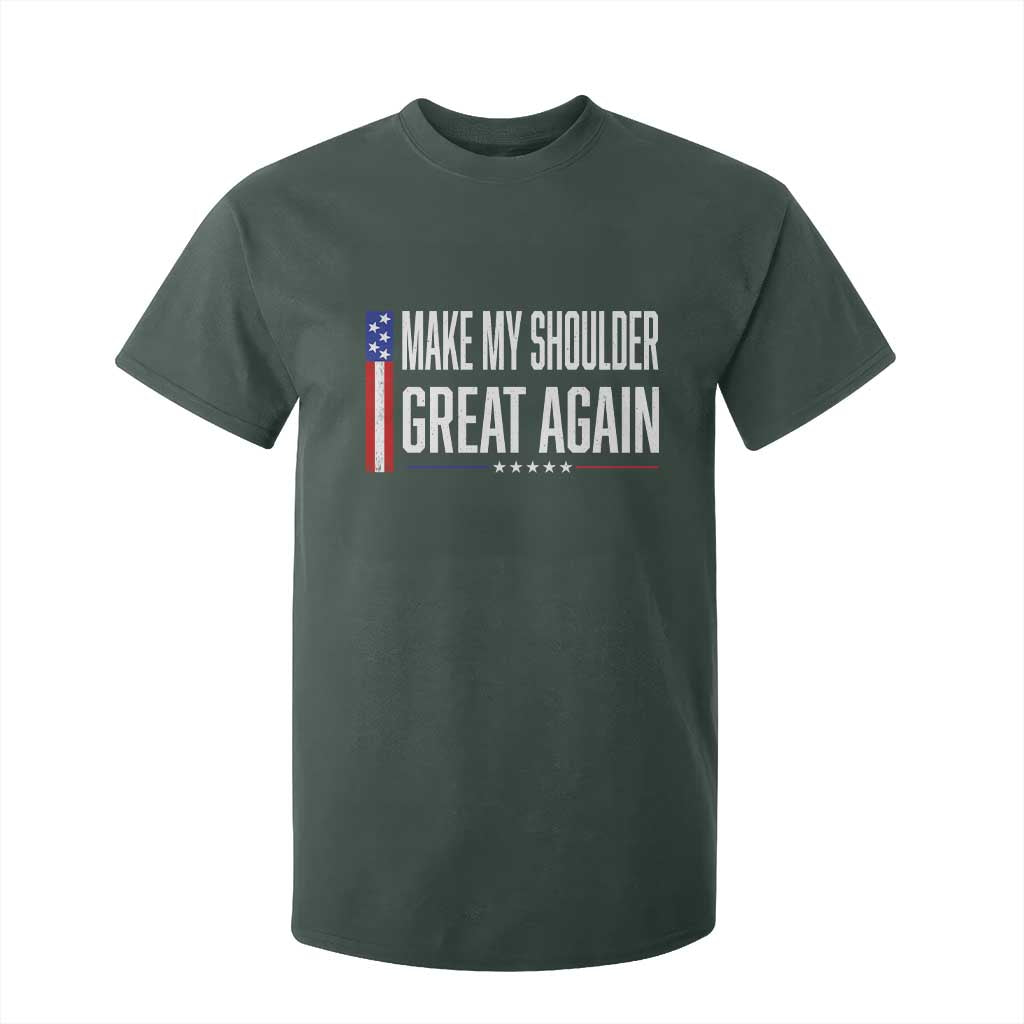 Make My Shoulder Great Again Funny Shoulder Surgery Recovery T Shirt For Kid Vintage USA Flag Patriotic