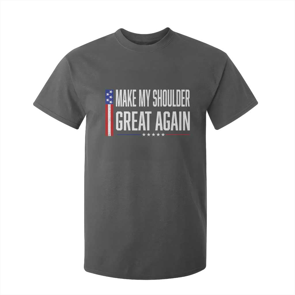 Make My Shoulder Great Again Funny Shoulder Surgery Recovery T Shirt For Kid Vintage USA Flag Patriotic