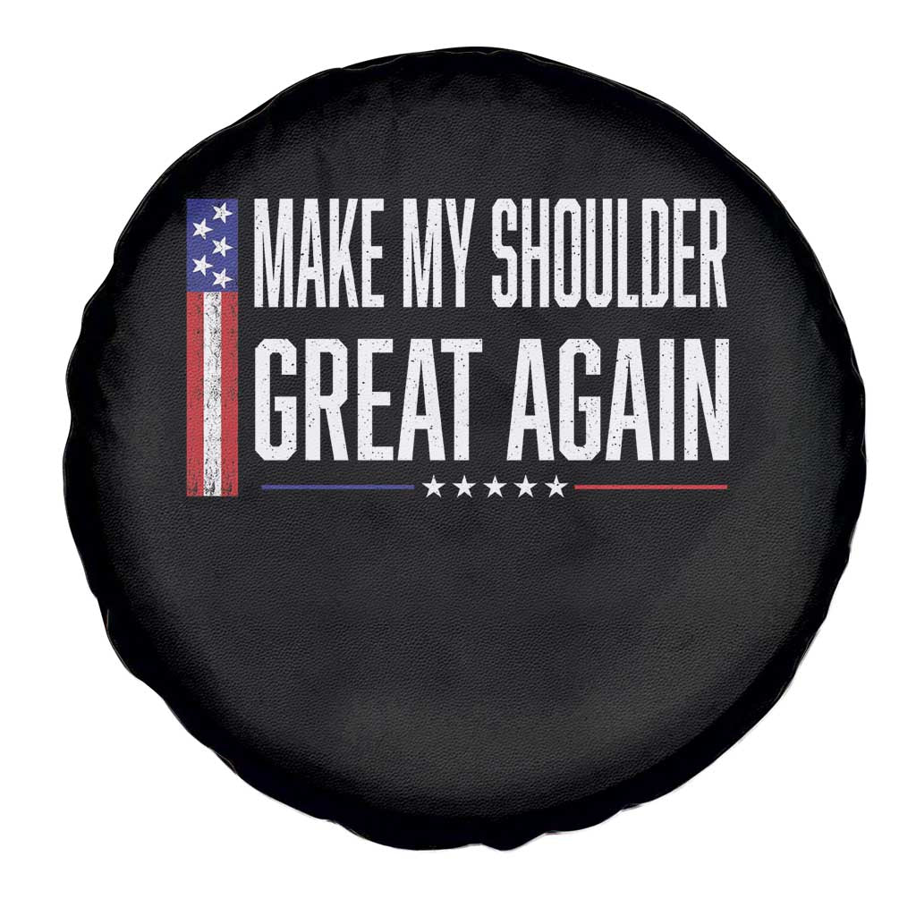 Make My Shoulder Great Again Funny Shoulder Surgery Recovery Spare Tire Cover Vintage USA Flag Patriotic