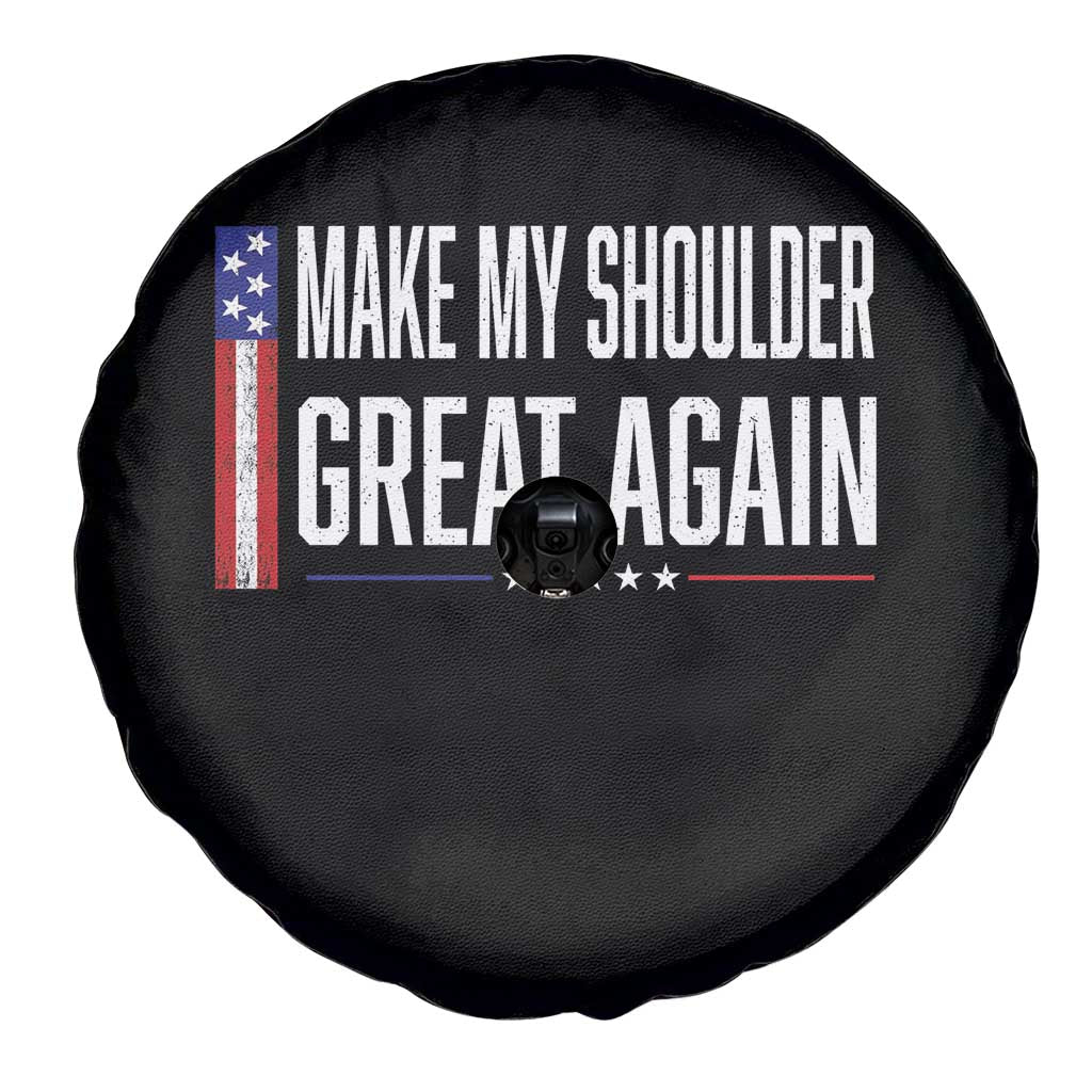 Make My Shoulder Great Again Funny Shoulder Surgery Recovery Spare Tire Cover Vintage USA Flag Patriotic