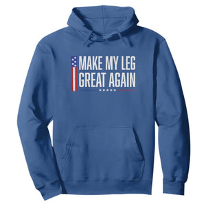 Make My Leg Great Again Funny Broken Leg Surgery Recovery Hoodie Vintage USA Flag Patriotic