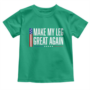 Make My Leg Great Again Funny Broken Leg Surgery Recovery Toddler T Shirt Vintage USA Flag Patriotic