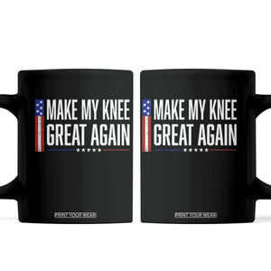 Make My Knee Great Again Funny Broken Knee Surgery Recovery Coffee Mug Vintage USA Flag Patriotic