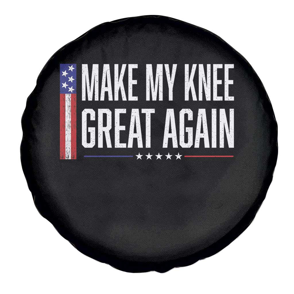 Make My Knee Great Again Funny Broken Knee Surgery Recovery Spare Tire Cover Vintage USA Flag Patriotic