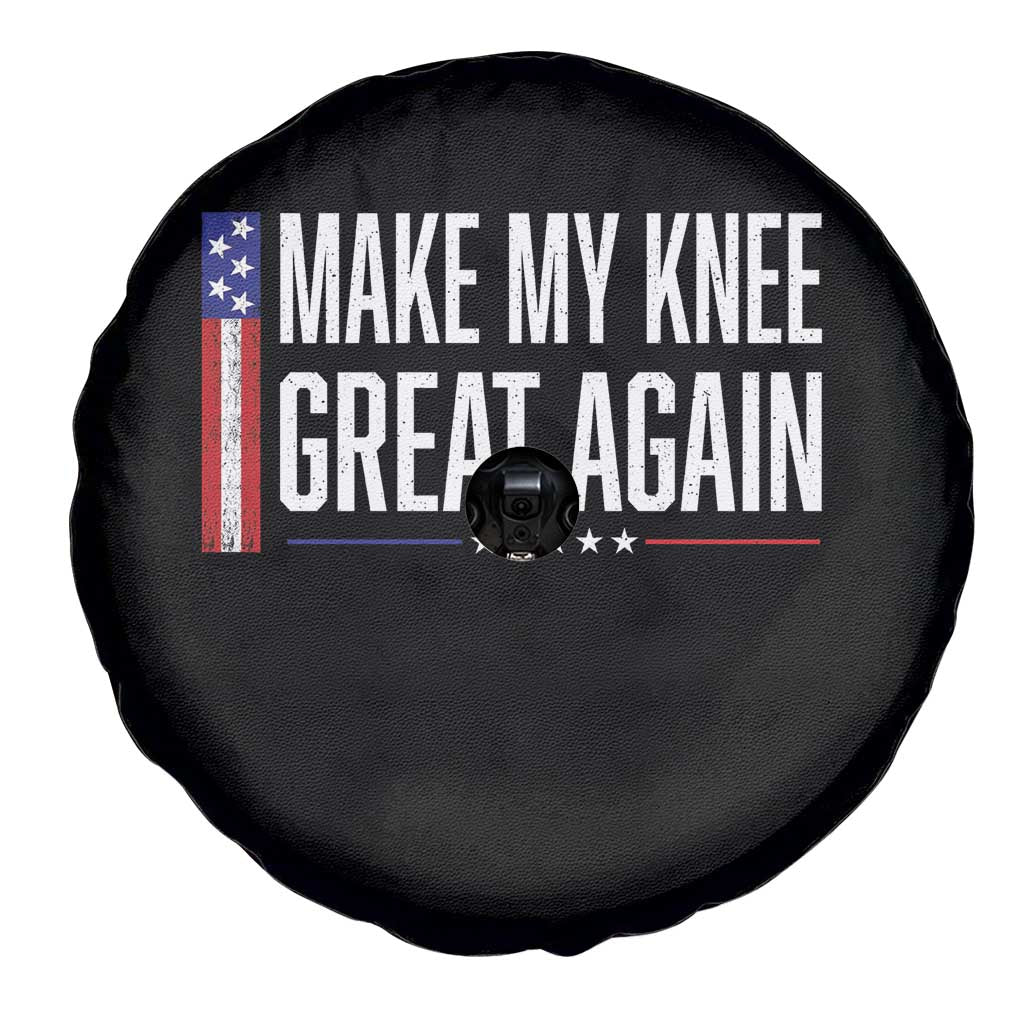 Make My Knee Great Again Funny Broken Knee Surgery Recovery Spare Tire Cover Vintage USA Flag Patriotic