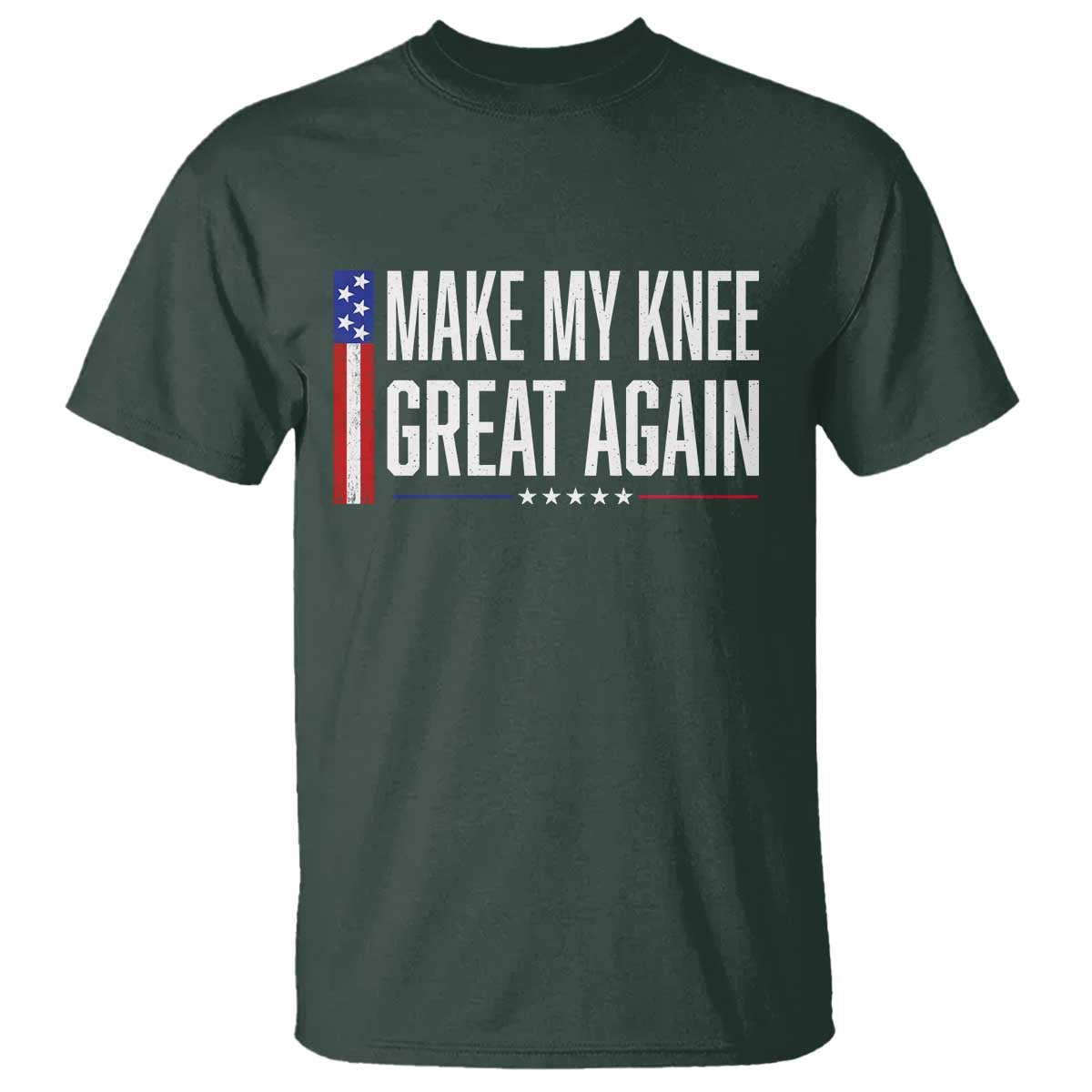 Make My Knee Great Again Funny Broken Knee Surgery Recovery T Shirt Vintage USA Flag Patriotic