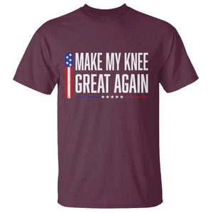 Make My Knee Great Again Funny Broken Knee Surgery Recovery T Shirt Vintage USA Flag Patriotic