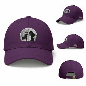 Bigfoot Boop Unicorn Baseball Cap Funny Sasquatch Full Moon Fantasy Forest Silhouette TS10 Baseball Cap Universal Fit Purple Print Your Wear