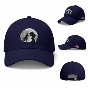 Bigfoot Boop Unicorn Baseball Cap Funny Sasquatch Full Moon Fantasy Forest Silhouette TS10 Baseball Cap Universal Fit Dark Blue Print Your Wear
