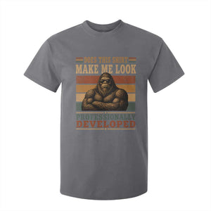 Does This Make Me Look Professionally Developed Funny Bigfoot T Shirt For Kid Sasquatch Retro Humor