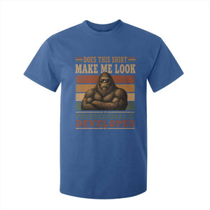Does This Make Me Look Professionally Developed Funny Bigfoot T Shirt For Kid Sasquatch Retro Humor