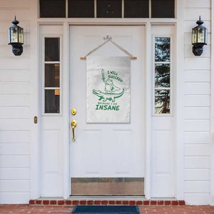I Will Succeed Because I Am Insane Frog Crocodile Garden Flag