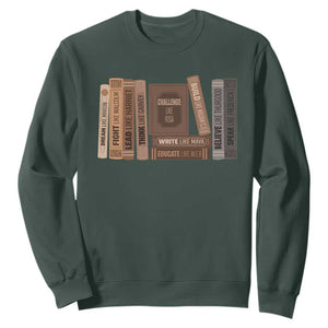 Black History Month Sweatshirt Black Leaders African American Teachers TS10 Dark Forest Green Print Your Wear