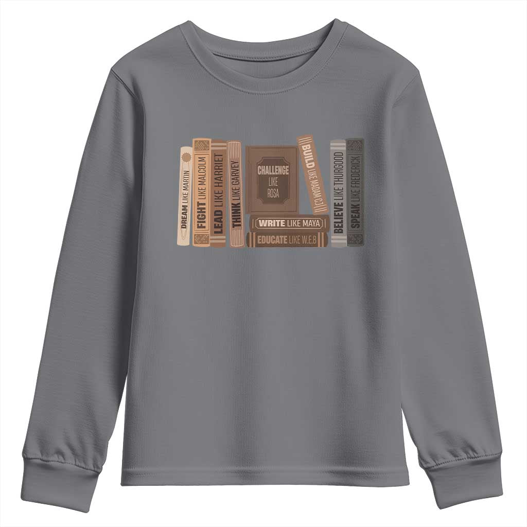 Black History Month Youth Sweatshirt Black Leaders African American Teachers TS10 Charcoal Print Your Wear