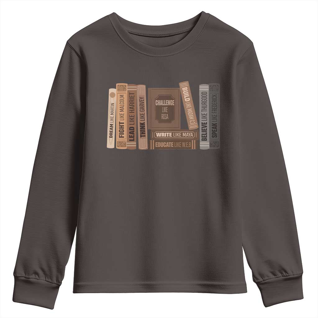 Black History Month Youth Sweatshirt Black Leaders African American Teachers TS10 Dark Chocolate Print Your Wear