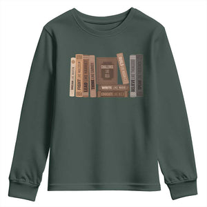 Black History Month Youth Sweatshirt Black Leaders African American Teachers TS10 Dark Forest Green Print Your Wear