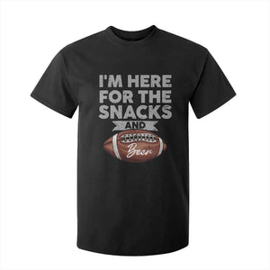 Funny Football T Shirt For Kid I'm Just Here For The Snacks And Beer TS10 Black Print Your Wear