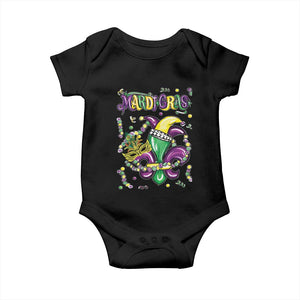 Mardi Gras Baby Onesie Fleur de Lis Carnival Fat Tuesday TS10 Black Print Your Wear