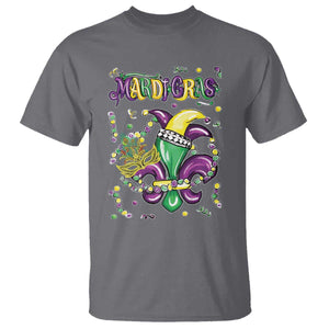 Mardi Gras T Shirt Fleur de Lis Carnival Fat Tuesday TS10 Charcoal Print Your Wear