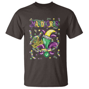 Mardi Gras T Shirt Fleur de Lis Carnival Fat Tuesday TS10 Dark Chocolate Print Your Wear