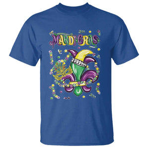 Mardi Gras T Shirt Fleur de Lis Carnival Fat Tuesday TS10 Royal Blue Print Your Wear