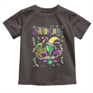 Mardi Gras Toddler T Shirt Fleur de Lis Carnival Fat Tuesday TS10 Dark Chocolate Print Your Wear