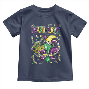 Mardi Gras Toddler T Shirt Fleur de Lis Carnival Fat Tuesday TS10 Navy Print Your Wear