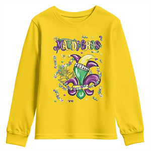 Mardi Gras Youth Sweatshirt Fleur de Lis Carnival Fat Tuesday TS10 Daisy Print Your Wear