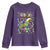 Mardi Gras Youth Sweatshirt Fleur de Lis Carnival Fat Tuesday TS10 Purple Print Your Wear