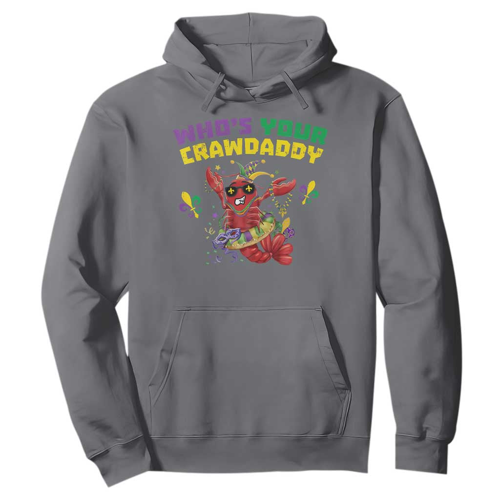 Mardi Gras Crawfish Hoodie Whos Your Crawdaddy Jester Beads TS10 Charcoal Print Your Wear