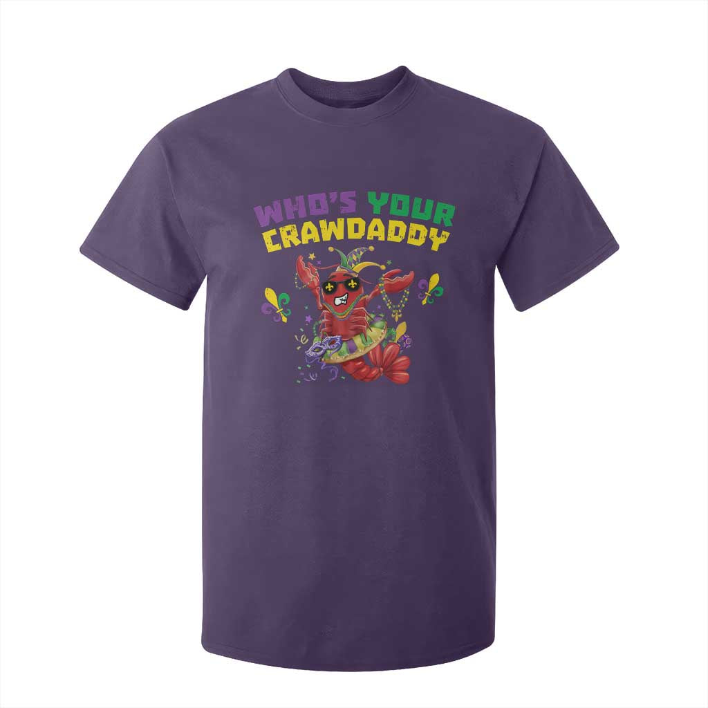 Mardi Gras Crawfish T Shirt For Kid Whos Your Crawdaddy Jester Beads TS10 Purple Print Your Wear