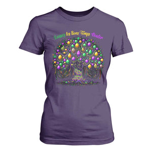 Mardi Gras Bead Tree T Shirt For Women Carnival New Orleans 2025 Laissez Les Bons Temps Rouler TS10 Purple Print Your Wear