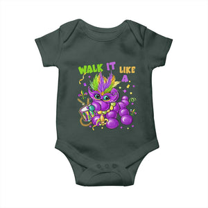 Funny Mardi Gras Baby Onesie Walk it Like a Dog Louisiana Fleur De Lis TS10 Print Your Wear