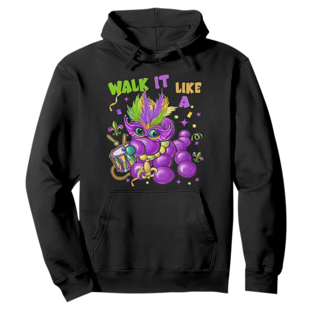 Funny Mardi Gras Hoodie Walk it Like a Dog Louisiana Fleur De Lis TS10 Black Print Your Wear