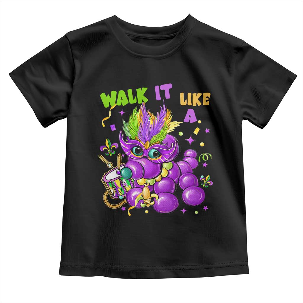 Funny Mardi Gras Toddler T Shirt Walk it Like a Dog Louisiana Fleur De Lis TS10 Black Print Your Wear