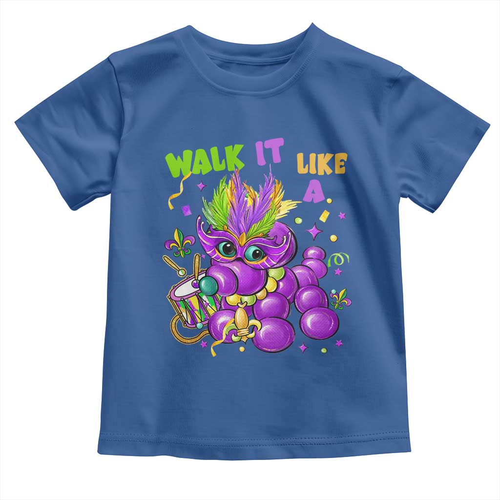 Funny Mardi Gras Toddler T Shirt Walk it Like a Dog Louisiana Fleur De Lis TS10 Royal Blue Print Your Wear