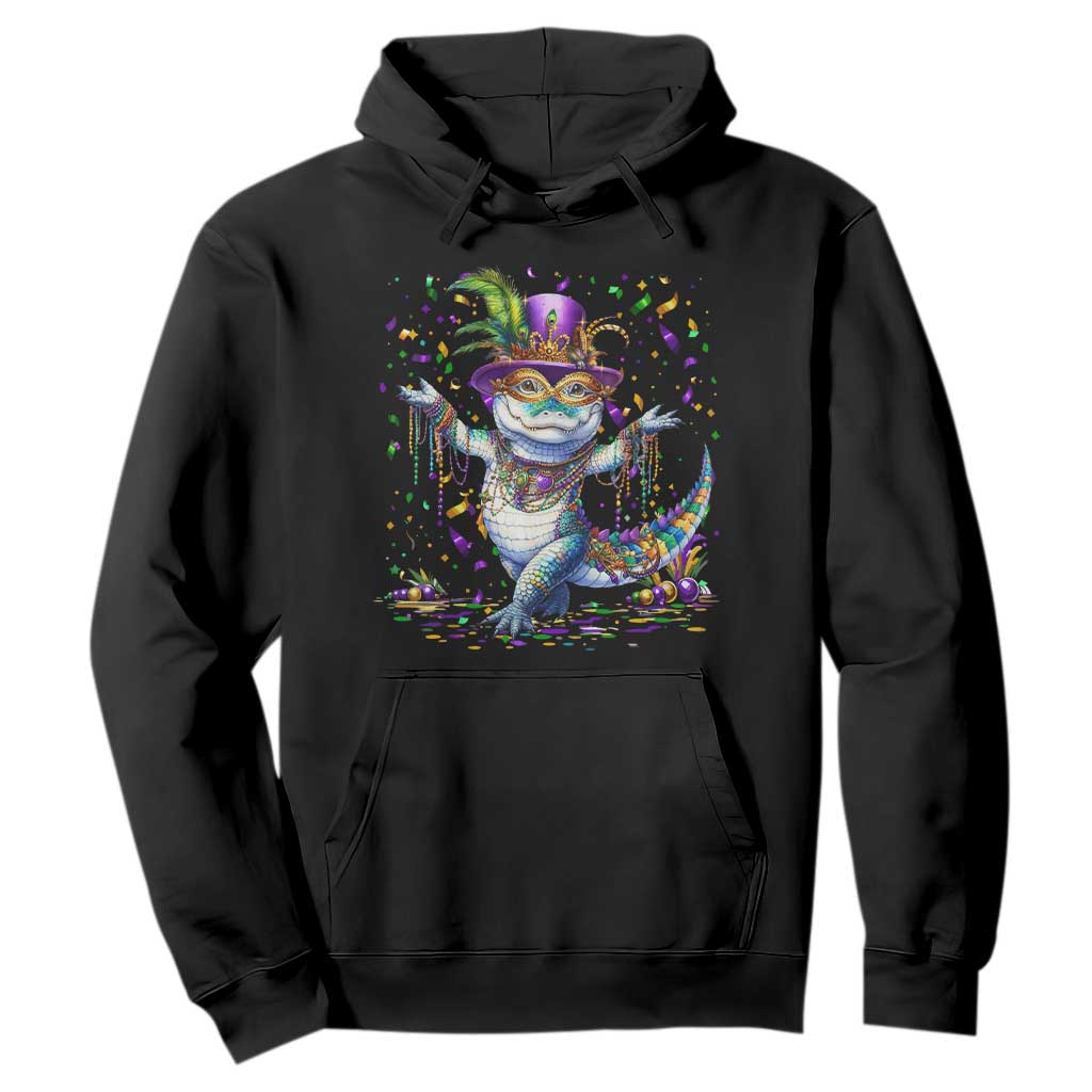 Mardi Gras Crocodile Hoodie Mardigator Alligator Costume Carnival New Orleans Louisiana TS10 Black Print Your Wear