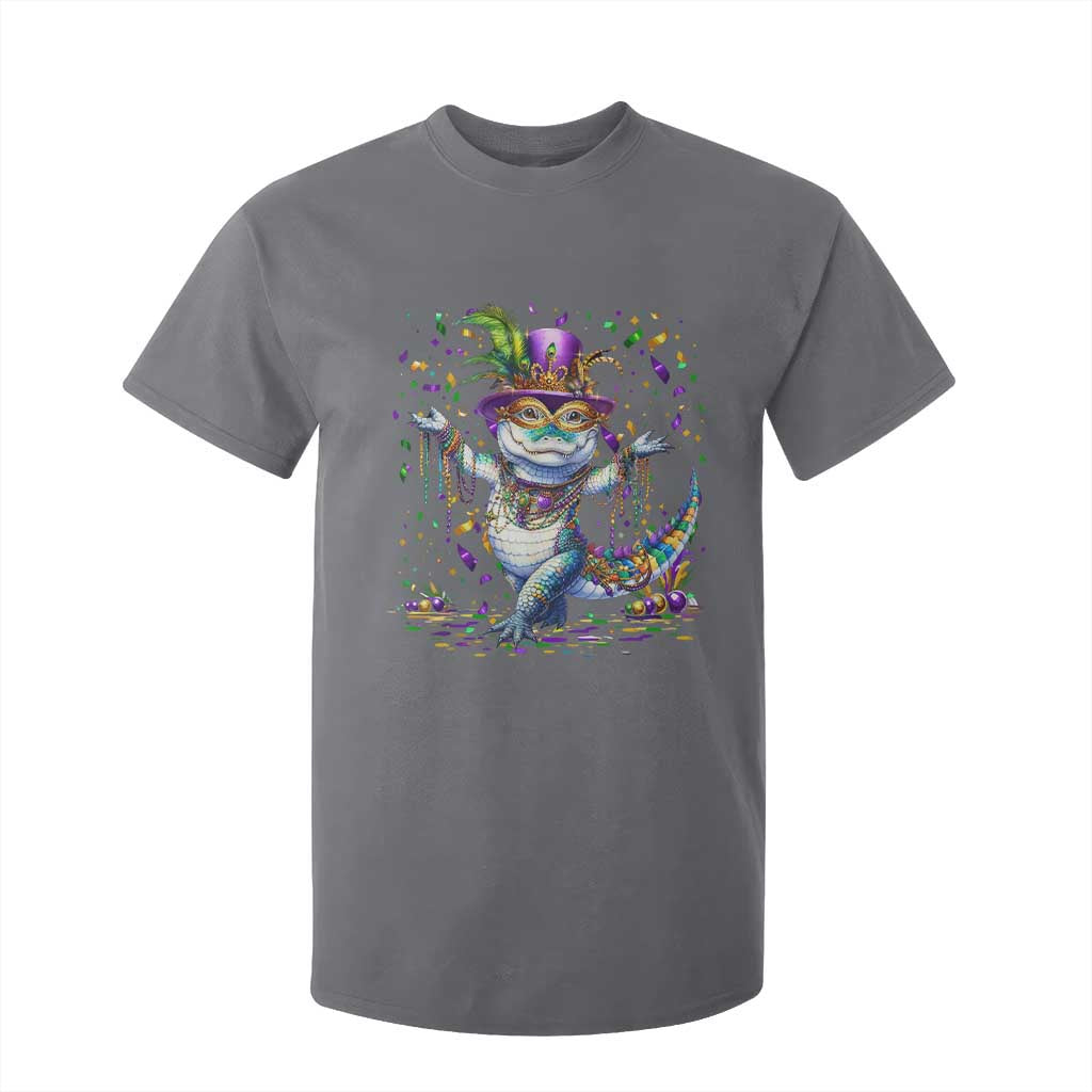 Mardi Gras Crocodile T Shirt For Kid Mardigator Alligator Costume Carnival New Orleans Louisiana TS10 Charcoal Print Your Wear