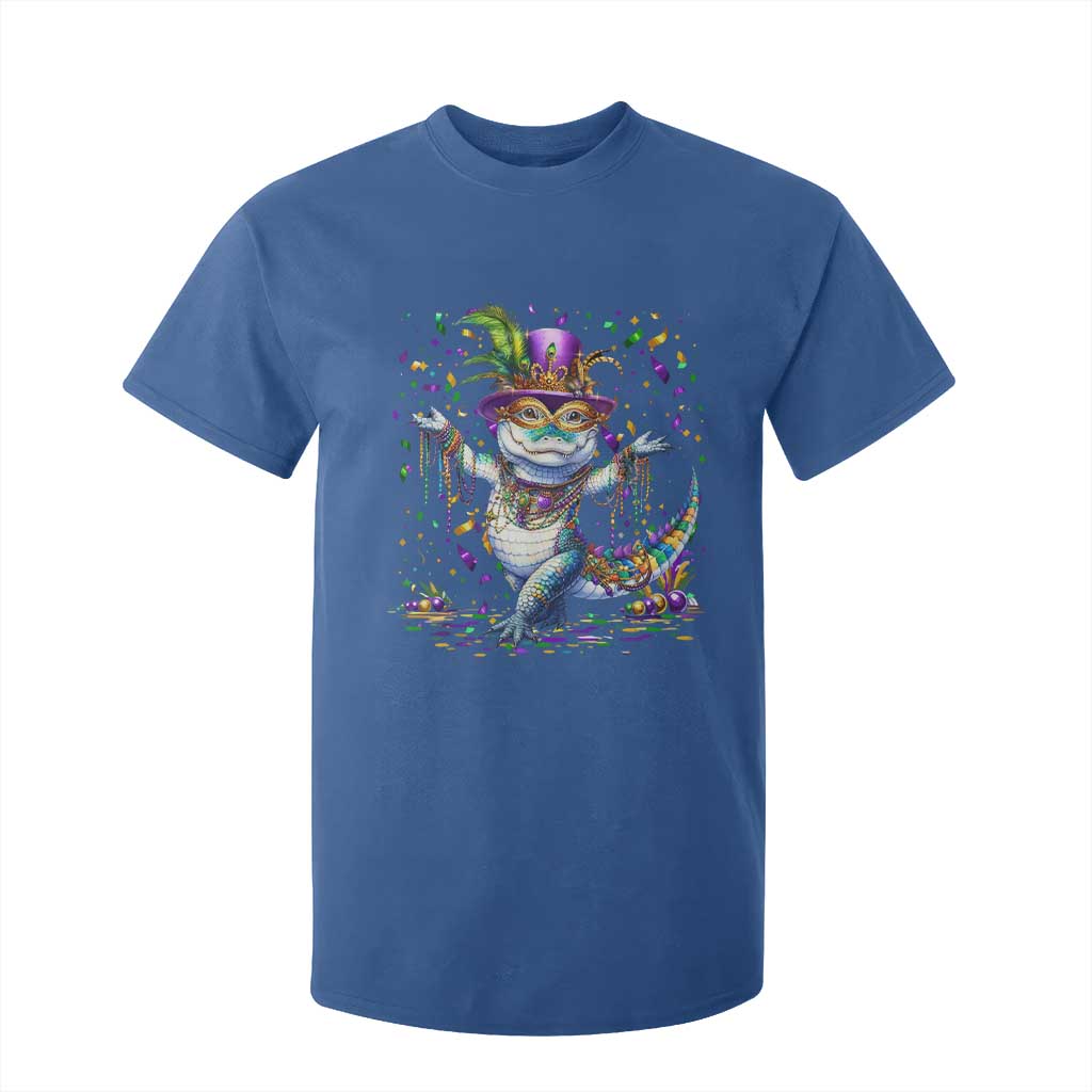 Mardi Gras Crocodile T Shirt For Kid Mardigator Alligator Costume Carnival New Orleans Louisiana TS10 Royal Blue Print Your Wear