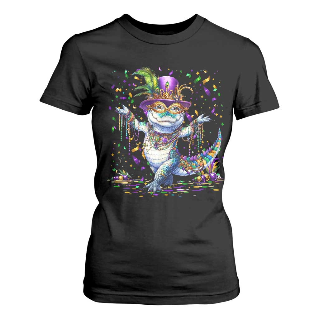 Mardi Gras Crocodile T Shirt For Women Mardigator Alligator Costume Carnival New Orleans Louisiana TS10 Black Print Your Wear
