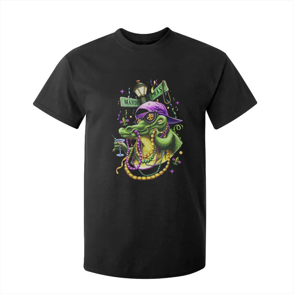 Mardi Gras Alligator Costume T Shirt For Kid Mardigator Crocodile Carnival New Orleans Louisiana TS10 Black Print Your Wear