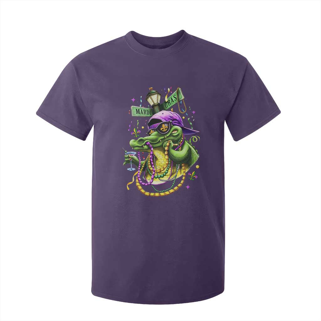 Mardi Gras Alligator Costume T Shirt For Kid Mardigator Crocodile Carnival New Orleans Louisiana TS10 Purple Print Your Wear