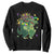 Happy Mardi Gras Alligator Sweatshirt Mardigator Crocodile Dancing New Orleans Louisiana TS10 Black Print Your Wear